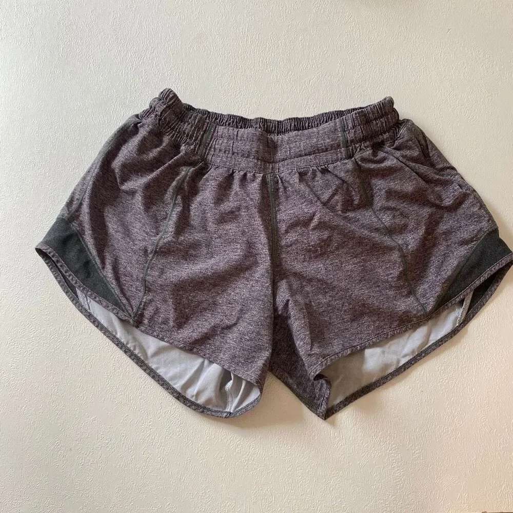 Lululemon Speed Up Shorts Size 6 Heather Gray Lined Running Athletic